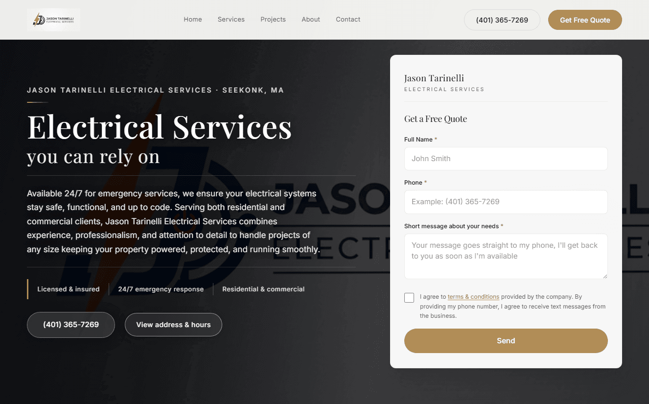 Jason Tarinelli Electrical Services preview
