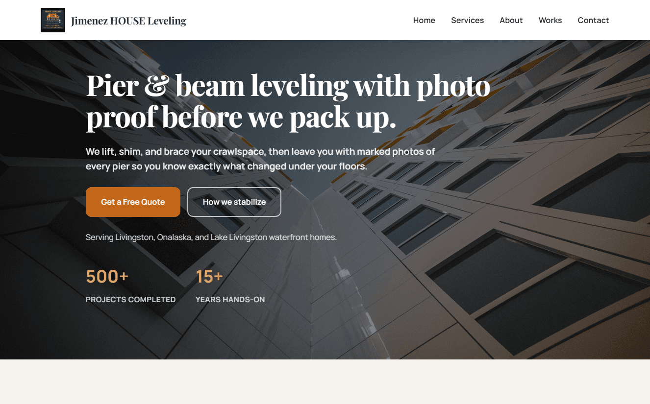 Jimenez House Leveling preview
