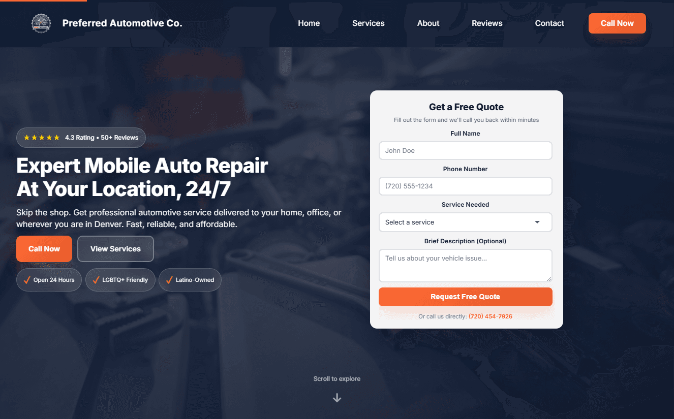 Preferred Automotive Co Mobile Mechanics preview